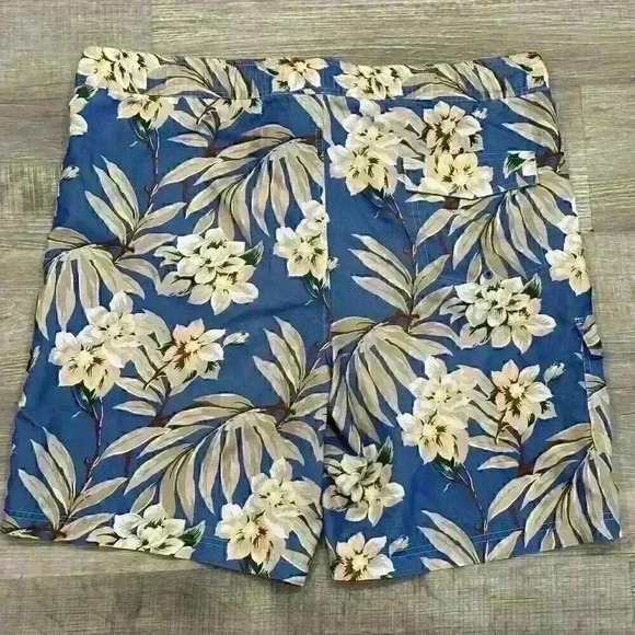 Chaps Mens Floral Board Shorts Multicolor Sz 42x9 Polyester Swim Trunks Hawaiian - Picture 3 of 13